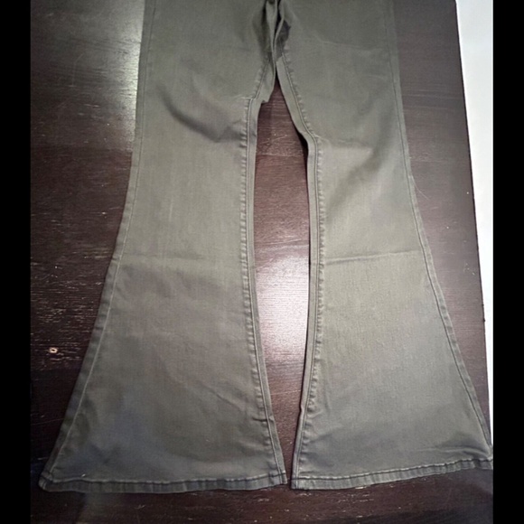 Sandrine Rose x Free People Super Flare Denim Jeans Charbon Size 29 - Picture 4 of 15